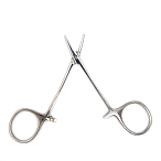 Зажим к/о глазной, прямой с зубом, 84 мм