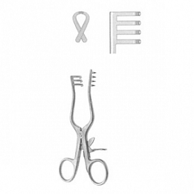 Расширитель самоудерживающийся по WEITLANER, острый, 3х4 зуба, длина 130 мм, Aesculap (Эскулап), Германия