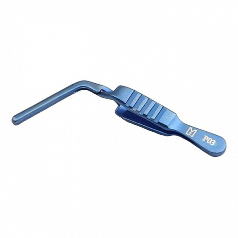 Зажим сосудистый, тип Бульдог, изогнутый 17 мм ПТО Медтехника