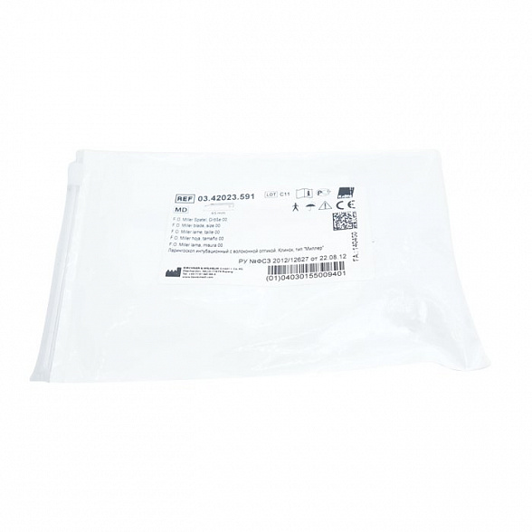 Клинок Miller №00 F. O. со сменным световодом в ларингоскоп KaWe