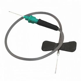 Игла-бабочка Lind-Vac, 22G x 3/4'' x 7'' 0.7мм х 19 мм, длина трубки 19 см, с гибким катетером и люэр-адаптером, 100 шт/уп