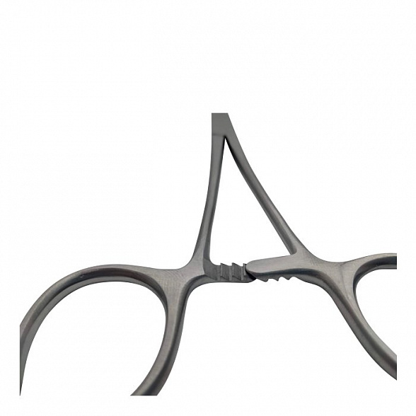 Зажим кровоостанавливающий Москит,зубчатый изогнутый по ребру 154мм Surgicon