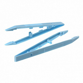 Пинцет полимерный одноразовый стерильный 200 мм, 1 шт/уп