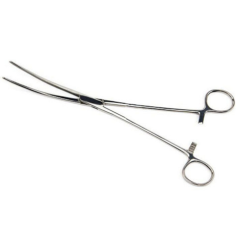 Зажим кровоостанавливающий зубчатый изогнутый №3 ПТО Медтехника