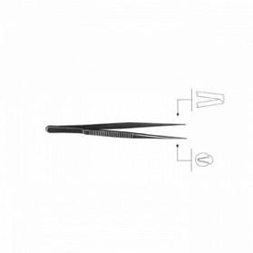 Пинцет для электрокоагуляции с зубчиком ПХ 200х1.3 Ворсма