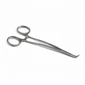 Диссектор сосудистый с кремальерой, с изогн.ручк. детский, 170 мм