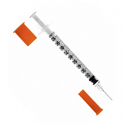 Шприц 1,0 мл. инсулиновый U - 100 (3-х) SFM, одноразовый стерилизованный с интегрированной иглой 0,33 х 12,7 - 29G, 30 шт