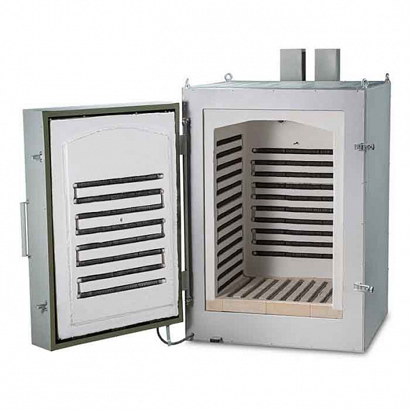 Муфельная печь ЭКПС 500 мод.6005 (+200...+1100 °С, многоступенч.регулятор, с вытяж., нагреватели открыт)