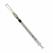 Шприц 1,0 мл. инсулиновый U-100 (3-х) SFM, одноразовый стерилизованный с надетой иглой 0,45 х 12 - 26G, 50 шт