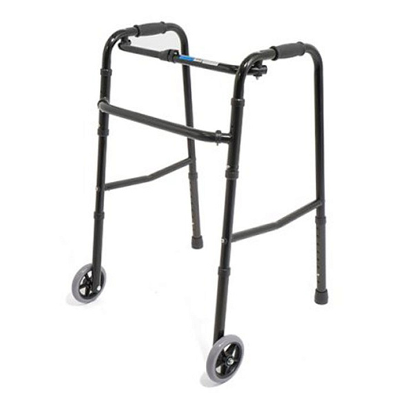 R Wheel Опора-ходунок на 2-х колесах (5'') с шагом/без шага, черный