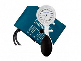 Механический тонометр e-mega белый Riester, Германия (белая, 1 шланговая дезинфицируемая однокомпонентная манжета детская)