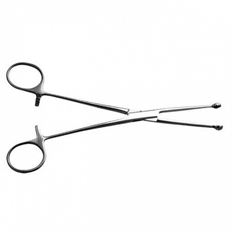 Щипцы для захватывания и удержания миндалин прямые 185 мм Тумботино
