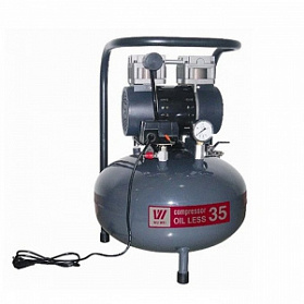 W-602 - безмасляный компрессор для одной стоматологической установки с ресивером 35 л (100 л/мин), без кожуха