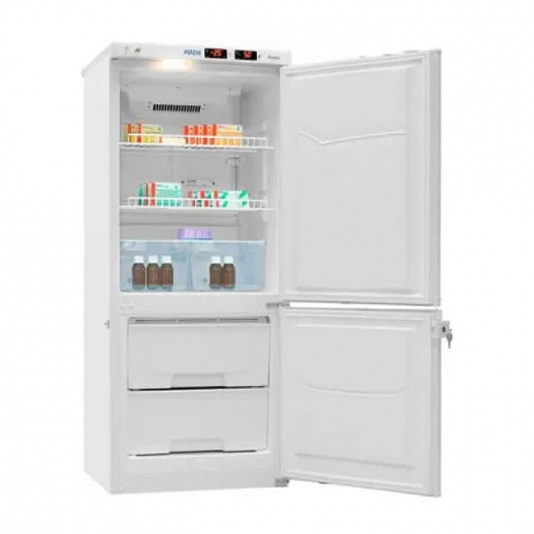 Холодильник комбинированный лабораторный ХЛ-250 ПОЗиС (170/80 л) с металлическими дверями