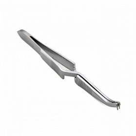 Пинцет медицинский WACHENFELDT, для наложения и снятия металлических скобок,изогнутый, 125 мм (П-14р), МИЗТ