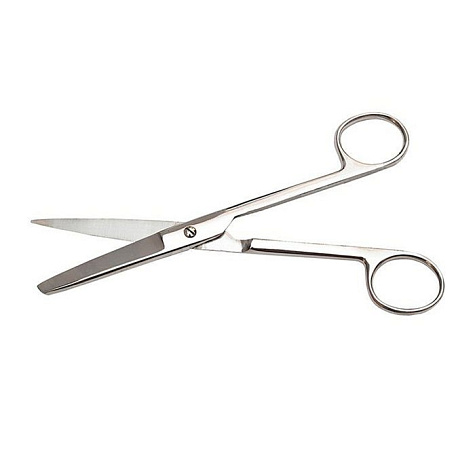 Ножницы с 1-м острым концом, прямые 170мм