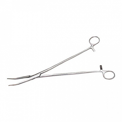 Зажим гинекологический изогнутый 255 мм Surgiwell