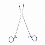 Зажим артериальный и лигатурный по Оверхольту, 22 см