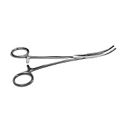 Зажим кровоостанавливающий зубчатый изогнутый № 2 196 мм (Бильрот)