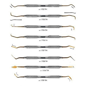 Набор для снятия зубных отложений (8 инстр) Покрытие TiN (Арт. 1700 TiN)