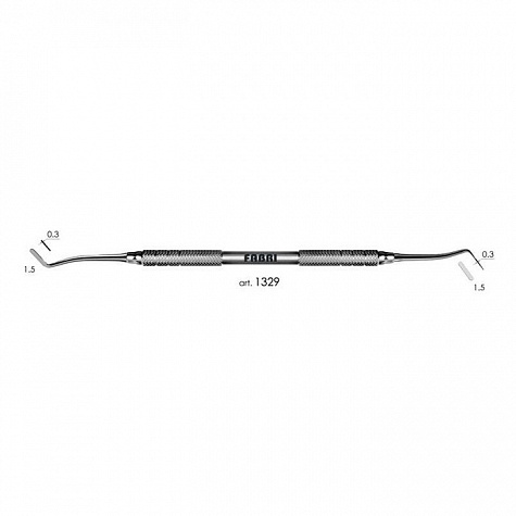 1329 Малая двухсторонняя, гладилка FABRI