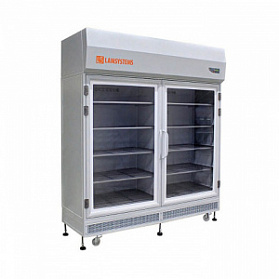 Шкаф стерильного хранения с распашными дверями для фармацевтических производств (КД 442.120.32, 10 полок, УФ-облучение над верхними полками)