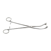 Щипцы маточные трехзубые, изогнутые для оттягивания матки, 260 мм Surgiwell