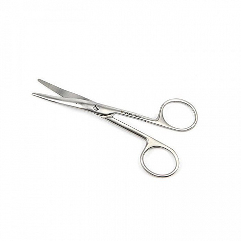 Ножницы д/рубцовых тканей, вертикально изогнутые, 150 мм