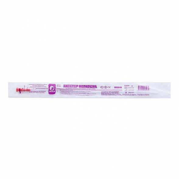 Катетер Нелатон мужской INEKTA CH18 40 см, 10 шт/уп