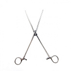 Зажим гинекологический длинный, прямой, 260 мм. Surgiwel