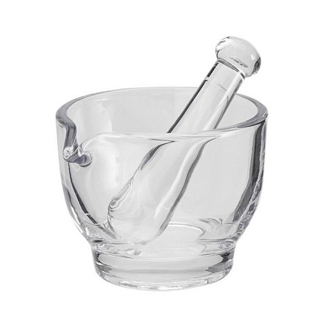 Ступка с пестиком, стеклянная, D=120 мм