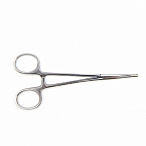 Зажим кровоостанавливливающий, одно- и двузубый, зубчатый, изогнутый №1, 155 мм. Surgiwell