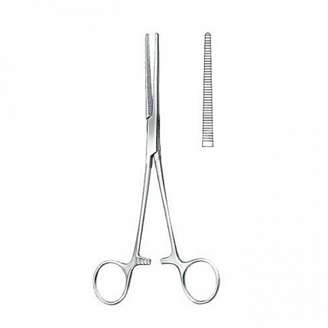 Зажим кровоостанавливающий по Pean, 14,5 см прямой, KLS Martin