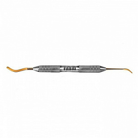 Двухсторонняя серповидная гладилка GOLD F (арт 1302F TiN) FABRI