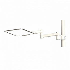 Столик инструментальный DS-Tab-40-2 (нержавеющая сталь / стекло)