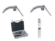 Ларингоскоп с комплектом клинков для взрослых (для проведения затрудненной интубации) (на аккумуляторах, лампочка ксенон)