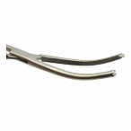 Зажим кровоостанавливающий 1х2 зубый зубчатый изогнутый N3 200 мм