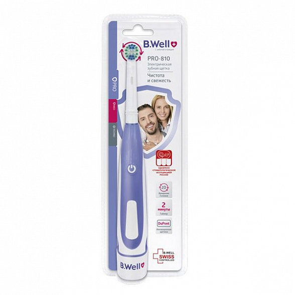 Электрическая зубная щетка для взрослых модель PRO-810 с батарейками