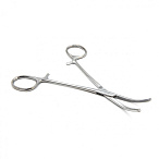 Зажим кровоостанавливающий, одно- и двузубый, зубчатый, изогнутый №2, 165 мм. Surgiwell