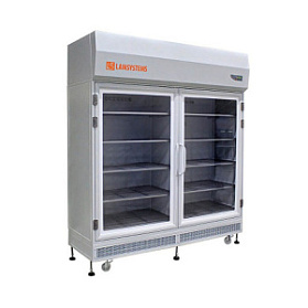 Шкаф стерильного хранения с распашными дверями для фармацевтических производств (КД 442.120.32, 10 полок, УФ-облучение над верхними полками)