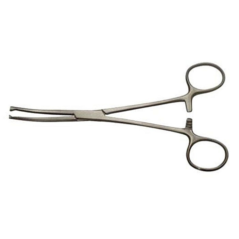 Зажим кровоостанавливающий 1х2-зубый зубчатый изогнутый №2 ПТО Медтехника