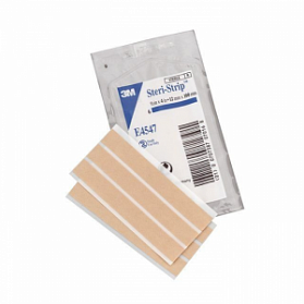 Е4547 Полоски гипоаллергенные воздухопроницаемые эластичные Steri-Strip для бесшовного сведения краев ран и разрезов размер 12 х 100 мм (50 конвертов по 6 полосок) 3M