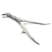 Щипцы костные-кусачки шарнирные с двойной передачей с овальными губками изогнутые по ребру Surgicon