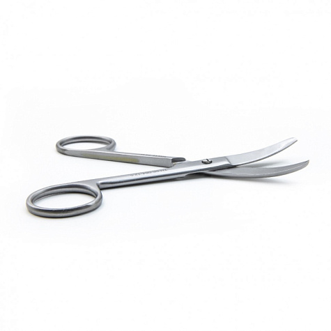 Ножницы хирургические тупоконечные вертикально-изогнутые, 125 мм (Н-64р) , МИЗТ