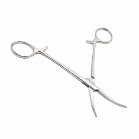 Зажим кровоостанавливающий, зубчатый, изогнутый № 1, 165 мм. Surgiwell