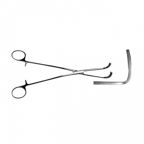 Зажим эластичный для пищевода изогнутый, детский, 200 мм