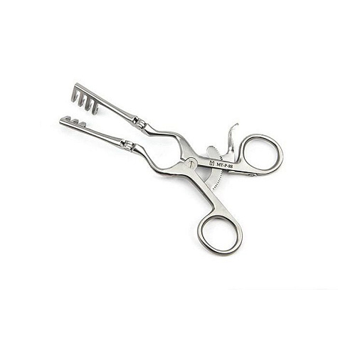 Ранорасширитель с кремальерой 3 х 4 о/к 140 мм шарнирный, остроконечный