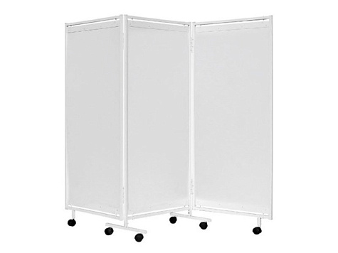 Ширма медицинская Ш02 на колесах, трехсекционная