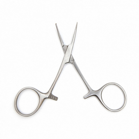 Зажим сосудистый изогнутый, 100 мм. Surgiwell