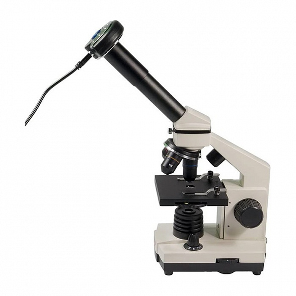 Микроскоп школьный Эврика 40х-1280х с видеоокуляром в кейсе